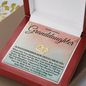 To My Lovely Granddaughter (Grandma and Grandpa) | Authentic Diamonds and Solid 10K Gold Necklace | Free Mahogany Box