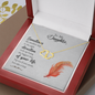To My Daughter - Take the Step | Authentic Diamonds and Solid 10K Gold Necklace | Free Mahogany Box