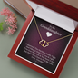Feel My Love - From Grandpa | Authentic Diamonds and Solid 10K Gold Necklace | Free Mahogany Box