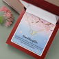 For Granddaughter | Reflecting on Happiness and Love  | Authentic Diamonds and Solid 10K Gold Necklace | Free Mahogany Box