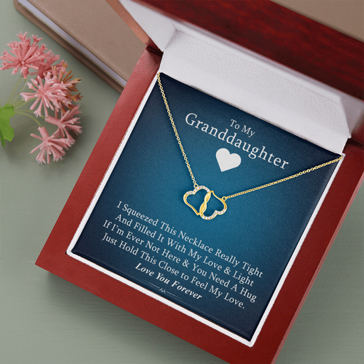 Grand Daughter, If We Are Apart | Authentic Diamonds and Solid 10K Gold Necklace | Free Mahogany Box Default Title