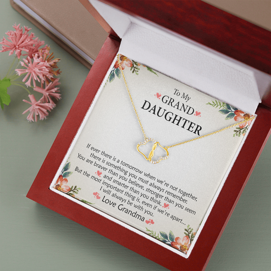 You Are Strong and Smart, So Believe | Authentic Diamonds and Solid 10K Gold Necklace | Free Mahogany Box