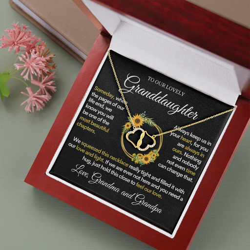 To Our Lovely Granddaughter, Pages of Life | Authentic Diamonds and Solid 10K Gold Necklace | Free Mahogany Box Default Title