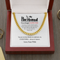 To My Husband | The Best Decision (White) | 14k Gold and Steel Cuban Necklace