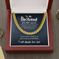 Husband | Never Forget I Love You (Navy) | 14k Gold Cuban Chain Necklace
