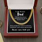 To My Awesome Dad - Thank You | 14k Gold & Steel Men's Chain Necklace & Mahogany Box