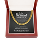 To My Husband | Never Forget I Love You | 14k Gold Men's Cuban Chain Necklace