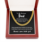 To My Awesome Dad - Thank You | 14k Gold & Steel Men's Chain Necklace & Mahogany Box