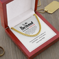 To My Husband | The Best Decision (White) | 14k Gold and Steel Cuban Necklace