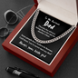 To My Awesome Dad - Thank You | 14k Gold & Steel Men's Chain Necklace & Mahogany Box