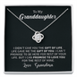 To My Granddaughter - The Gift of You | 14k White Gold Necklace with Message Card From Grandma | Personalized with Jewelry Box | Best Gifts for Granddaughters
