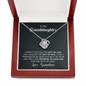 To My Granddaughter - The Gift of You | 14k White Gold Necklace with Message Card From Grandma | Personalized with Jewelry Box | Best Gifts for Granddaughters