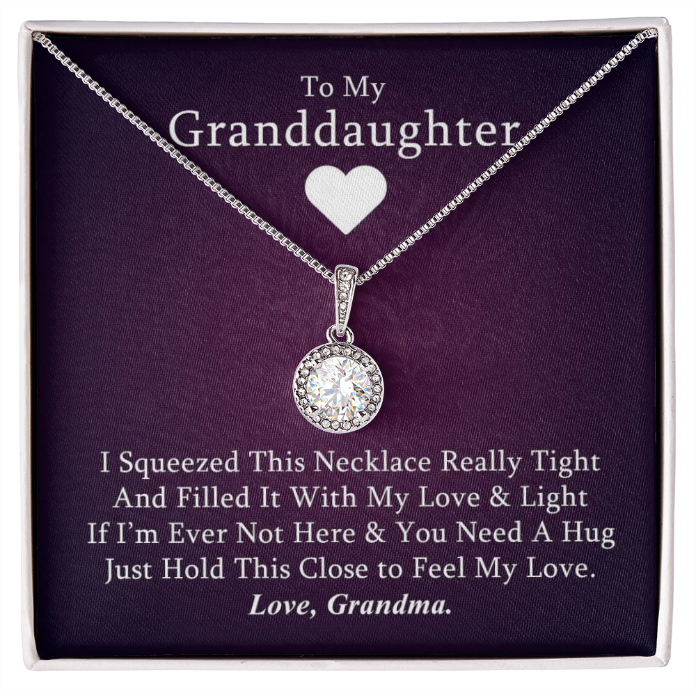 To My Granddaughter - I Squeezed This Necklace | 14k White Gold Eternal Hope Necklace