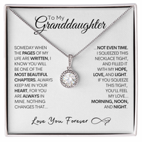 Granddaughter Gold Necklace, Love You Forever, Stainless Steel and Gold Necklace