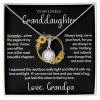 Granddaughter Gift from Grandpa, Birthday Present, Christmas Gift, 14k White Gold Necklace for Grand Daughter