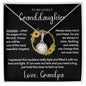 Granddaughter Gift from Grandpa, Birthday Present, Christmas Gift, 14k White Gold Necklace for Grand Daughter