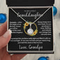 Granddaughter Gift from Grandpa, Birthday Present, Christmas Gift, 14k White Gold Necklace for Grand Daughter