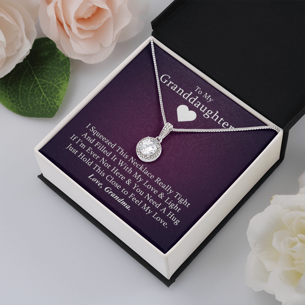 To My Granddaughter - I Squeezed This Necklace | 14k White Gold Eternal Hope Necklace