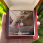 To My Granddaughter (From Grandpa) - Promise to Love You | 14k White Gold Necklace, Message Card & Box
