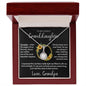 Granddaughter Gift from Grandpa, Birthday Present, Christmas Gift, 14k White Gold Necklace for Grand Daughter