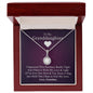 Granddaughter 14k White Gold Pendant Necklace and Poem - "Hold This Close",