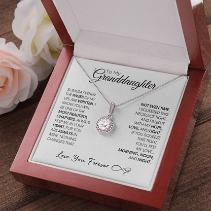 Granddaughter Gold Necklace, Love You Forever, Stainless Steel and Gold Necklace