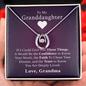 To My Granddaughter, Three Things | 14k White Gold Lucky Necklace From Grandmother