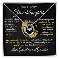To Our Lovely Granddaughter (Grandma and Grandpa), Lucky Horseshoe Gold Necklace for Grand Daughters