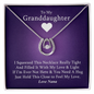Grand Daughter Necklace and Present for Grand Daughters from Nana, 14k Gold Lucky Horseshoe Necklace Jewelry for Granddaughter, Graduation, Birthday