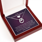 Gift To My Granddaughter, I Squeezed This Tight | Lucky Horseshoe 14k White Gold Necklace