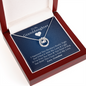 Gift for Granddaughter from Grandmother, 14k Gold Lucky Horseshoe Necklace, Blue Poem Card With Box