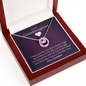 Gift for Granddaughter from Grandmother, 14k Gold Lucky Horseshoe Necklace, Purple Poem Card With Box