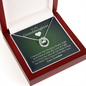Gift for Granddaughter from Grandmother, 14k Gold Lucky Horseshoe Necklace, Green Poem Card With Box