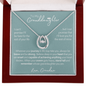 To My Granddaughter - Crown - Gold and Stainless Steel Horseshoe Necklace for Granddaughter