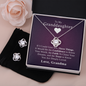 To My Granddaughter, Three Things I'd Give You | 14k White Gold Necklace and Earring Set
