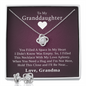 To My Granddaughter — A Grandmother's Love | 14k White Gold Necklace and Earring Set | Purple Card