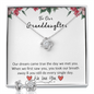To My Granddaughter, From Grandma — Keep Me In Your Heart | 14k White Gold Necklace and Earring Set