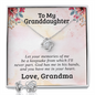 To My Granddaughter — Memories | 14k White Gold Necklace and Earring Set