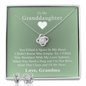 To My Granddaughter — A Grandmother's Love | 14k White Gold Necklace and Earring Set | Green Card