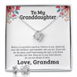 To My Granddaughter — Believe In Yourself | 14k White Gold Necklace and Earring Set