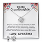 To My Granddaughter — Stand Tall & Believe | 14k White Gold Necklace and Earring Set