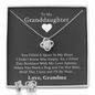 To My Granddaughter — A Grandmother's Love | 14k White Gold Necklace and Earring Set | Gray Card