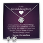 To My Granddaughter, Three Things I'd Give You | 14k White Gold Necklace and Earring Set