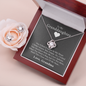 To My Granddaughter — A Grandmother's Love | 14k White Gold Necklace and Earring Set | Gray Card