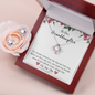 To My Granddaughter, From Grandma — Keep Me In Your Heart | 14k White Gold Necklace and Earring Set