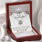 To My Granddaughter, From Grandma — Keep Me In Your Heart | 14k White Gold Necklace and Earring Set