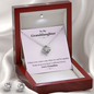 To My Granddaughter, From Grandma — Keep Me In Your Heart | 14k White Gold Necklace and Earring Set