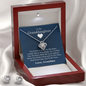 To My Granddaughter — A Grandmother's Love | 14k White Gold Necklace and Earring Set | Blue Card