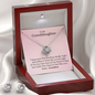 To My Granddaughter, From Grandma — Keep Me In Your Heart | 14k White Gold Necklace and Earring Set