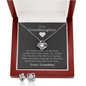 To My Granddaughter — A Grandmother's Love | 14k White Gold Necklace and Earring Set | Gray Card